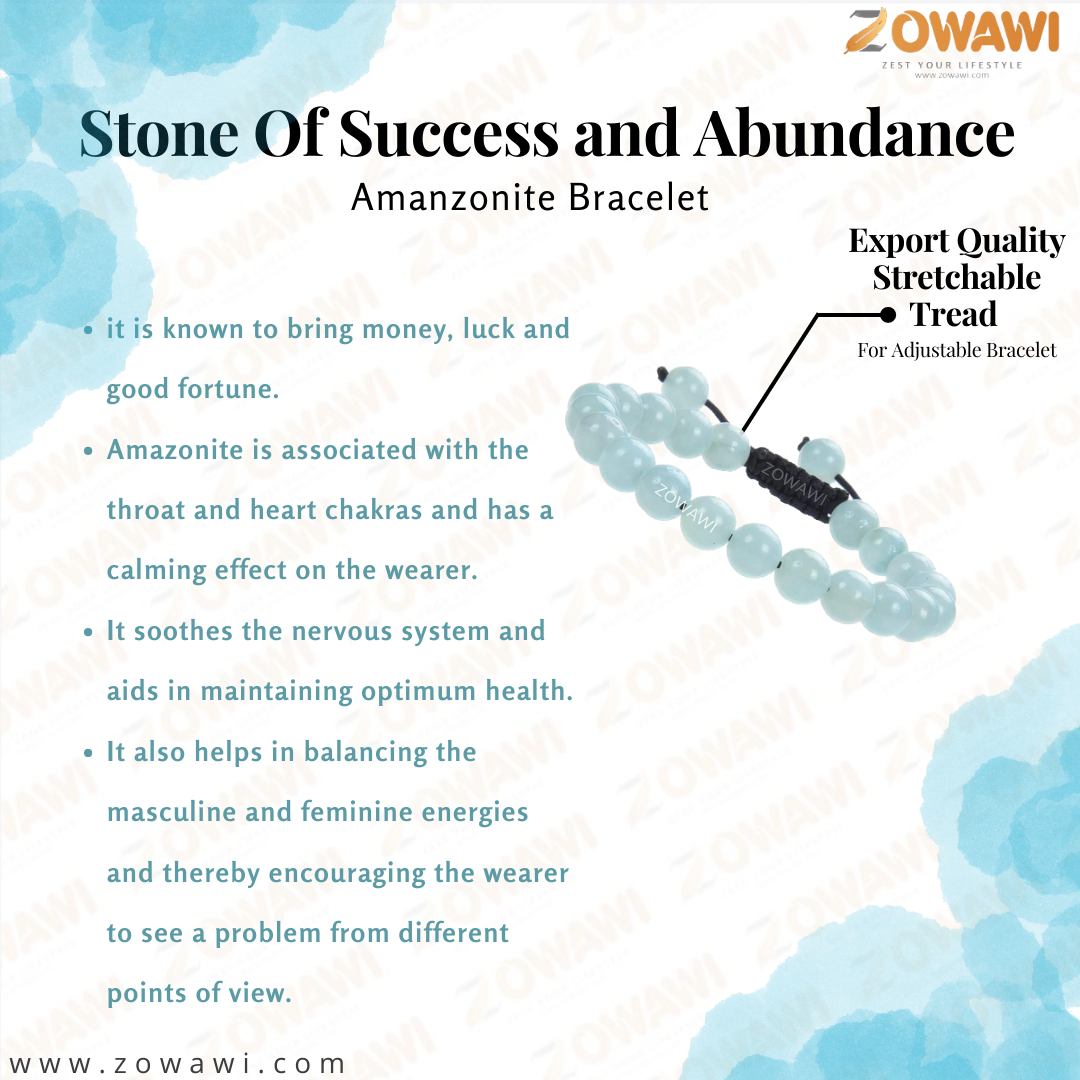 Natural Amanzonite Unisex Bracelet