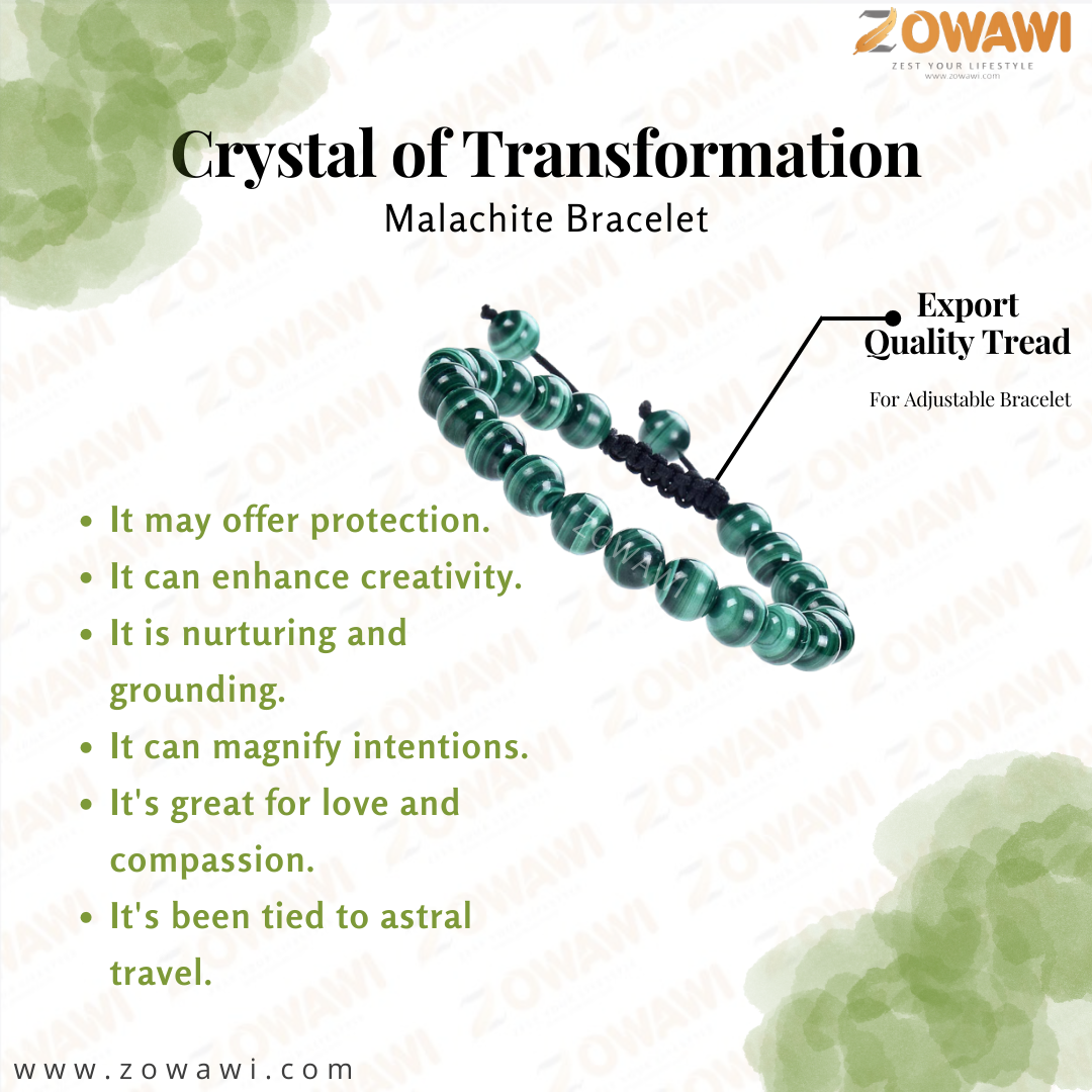 Natural Malachite Unisex Bracelet