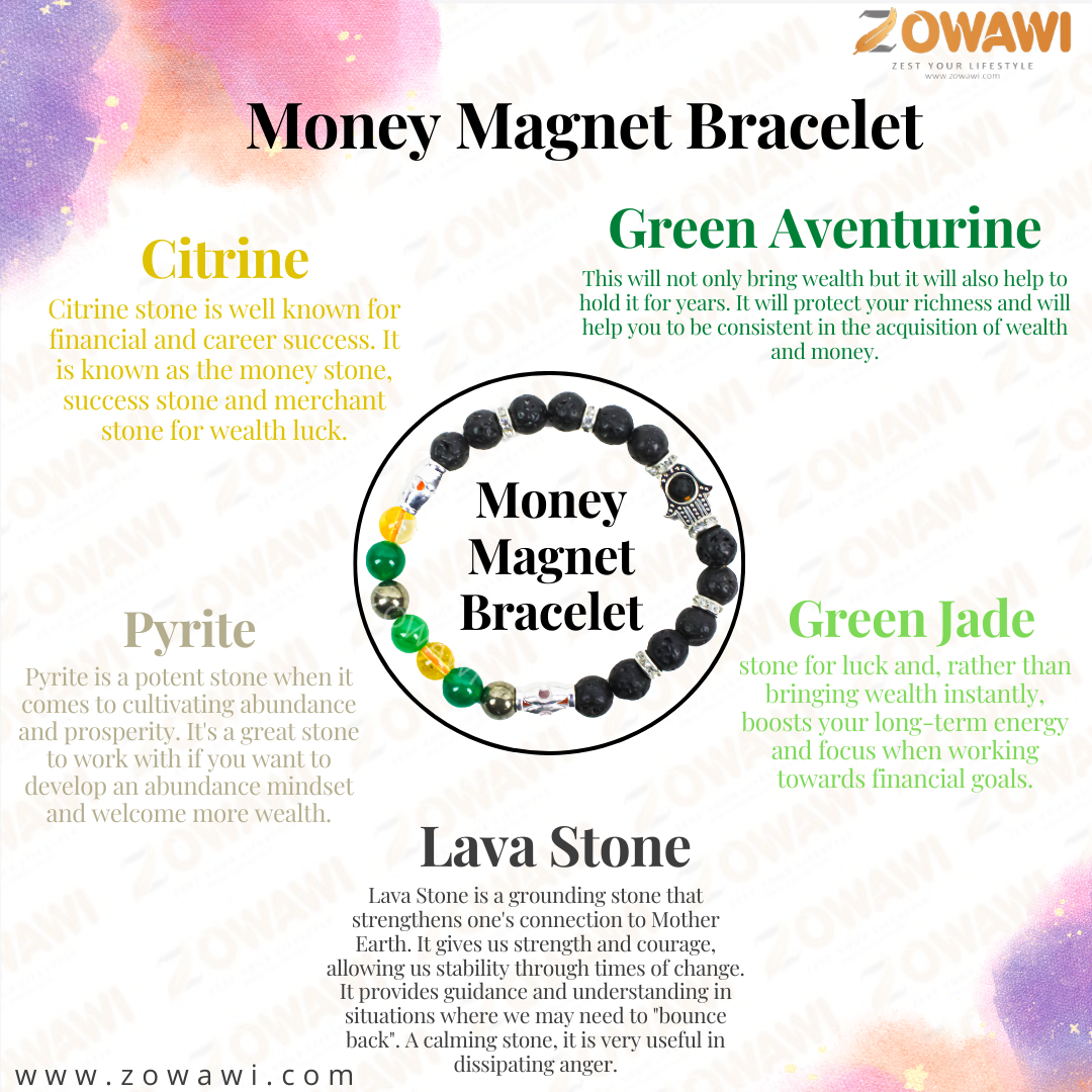 Money Magnet Bracelet 8mm Beads Size