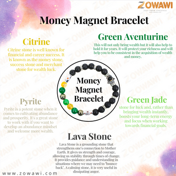 Money Magnet Bracelet 8mm Beads Size