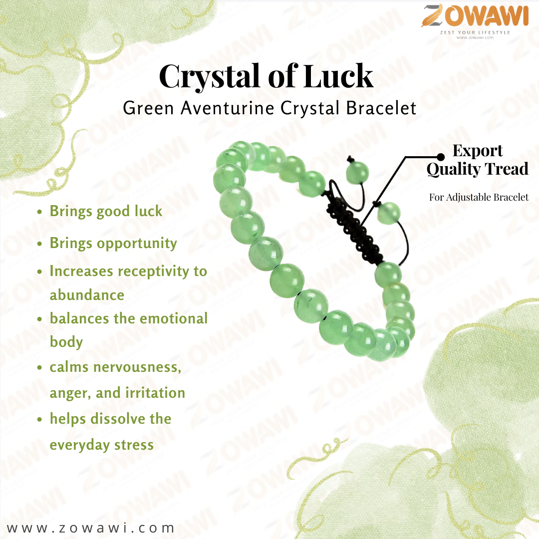 Natural Green Aventurine Unisex Bracelet