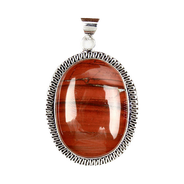 Natural Red Jasper Pendant With Neck Chain (Stone Of Stemina)