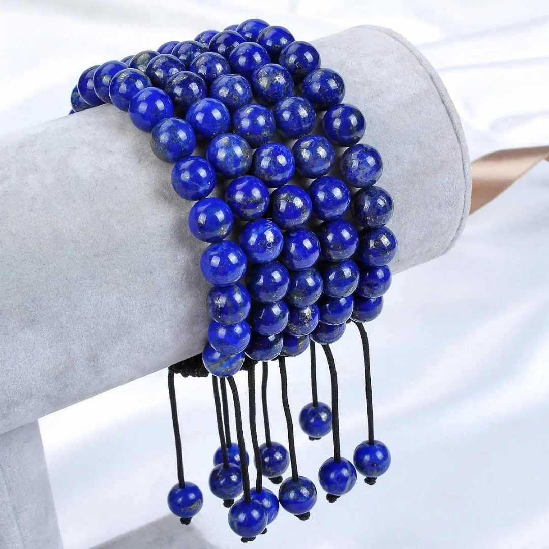 Natural Lapis Lazuli Adjustable Unisex Bracelet