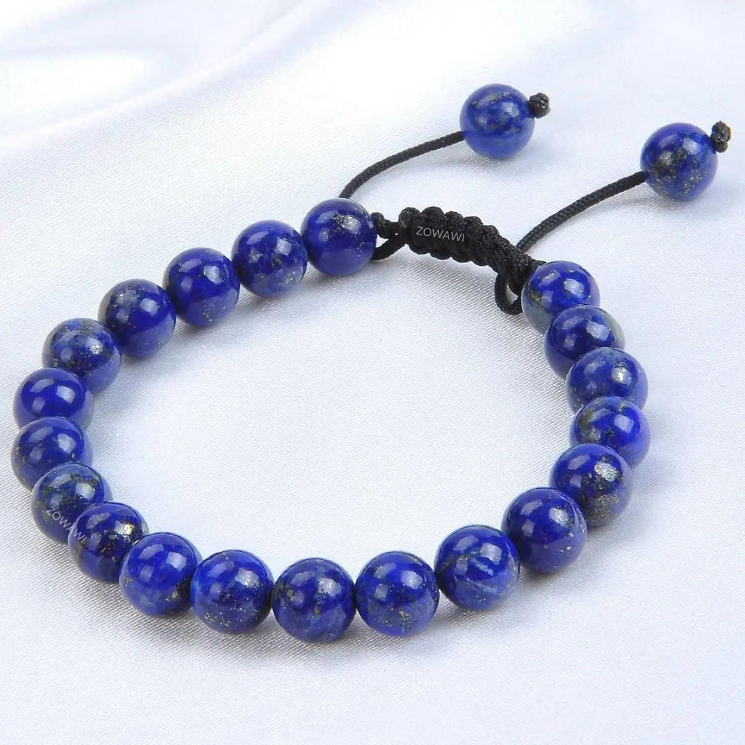 Natural Lapis Lazuli Adjustable Unisex Bracelet