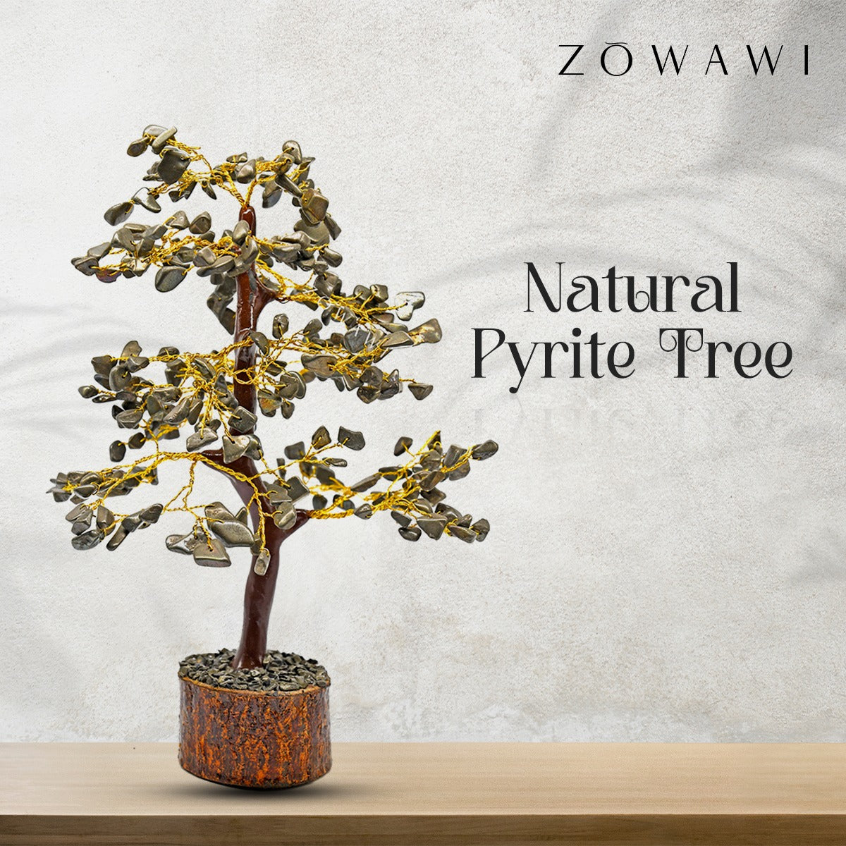 Energized Natural Pyrite Tree With 360 Pyrite Beads