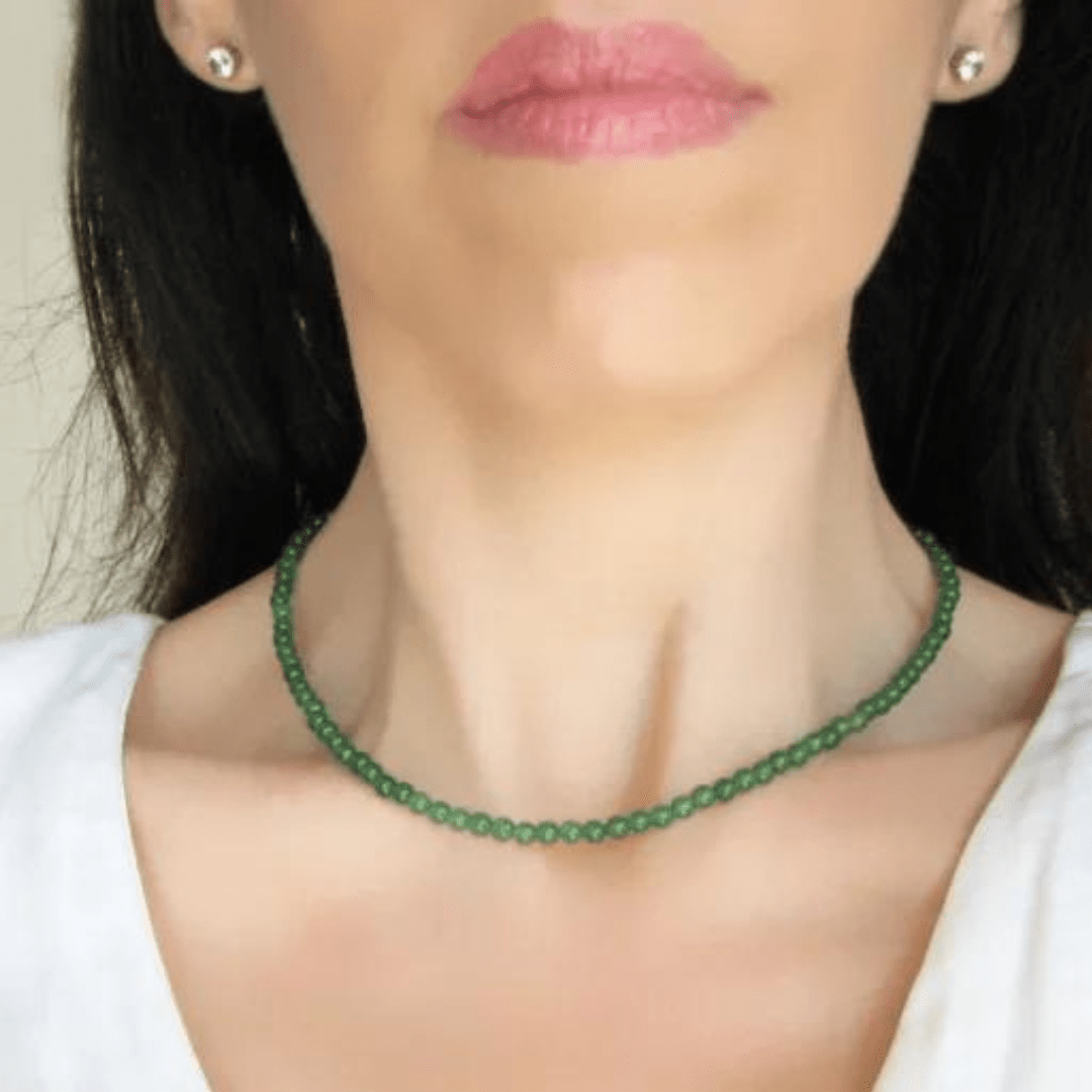 Green Aventurine Necklace 6mm Beads Size