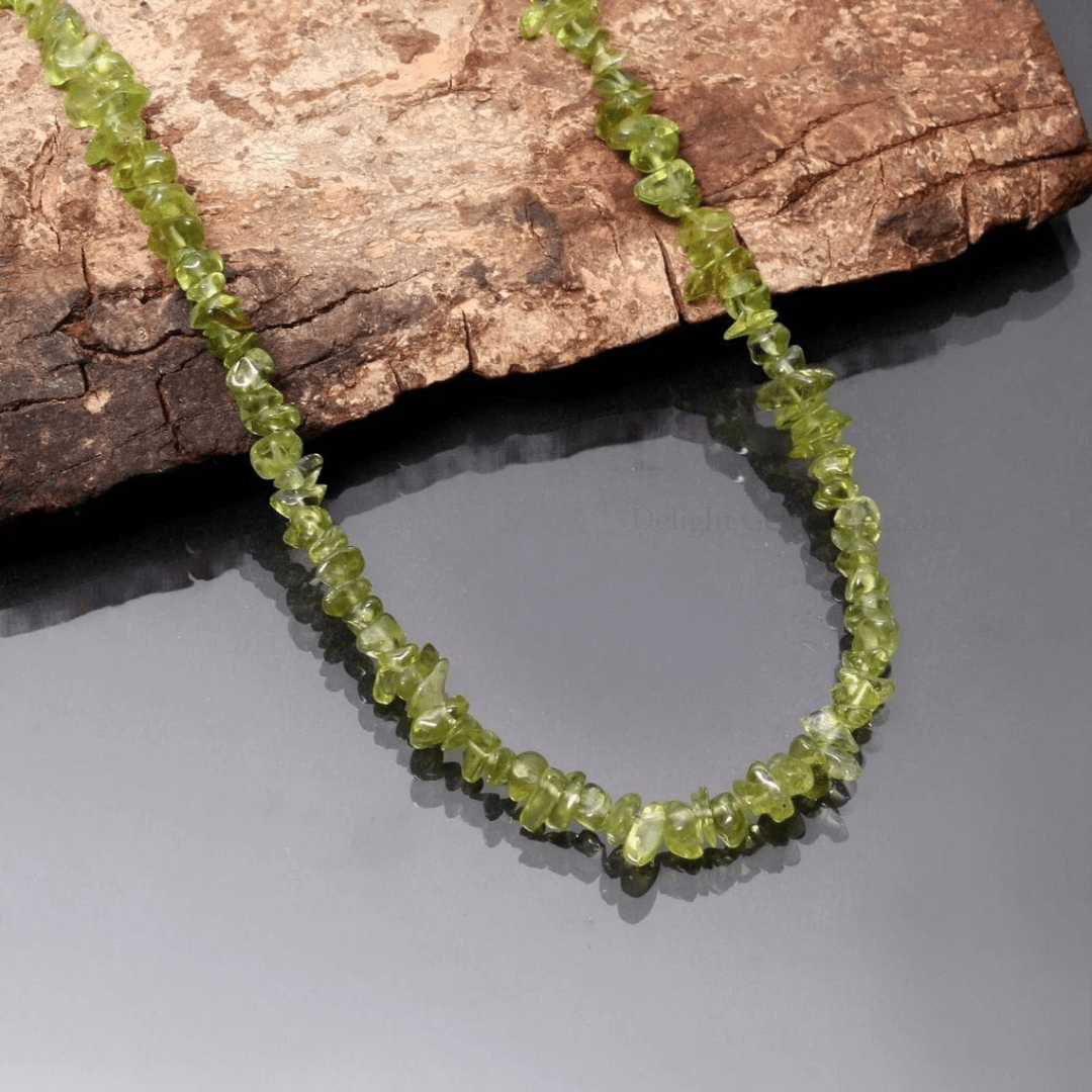Natural Peridot Chips Necklace