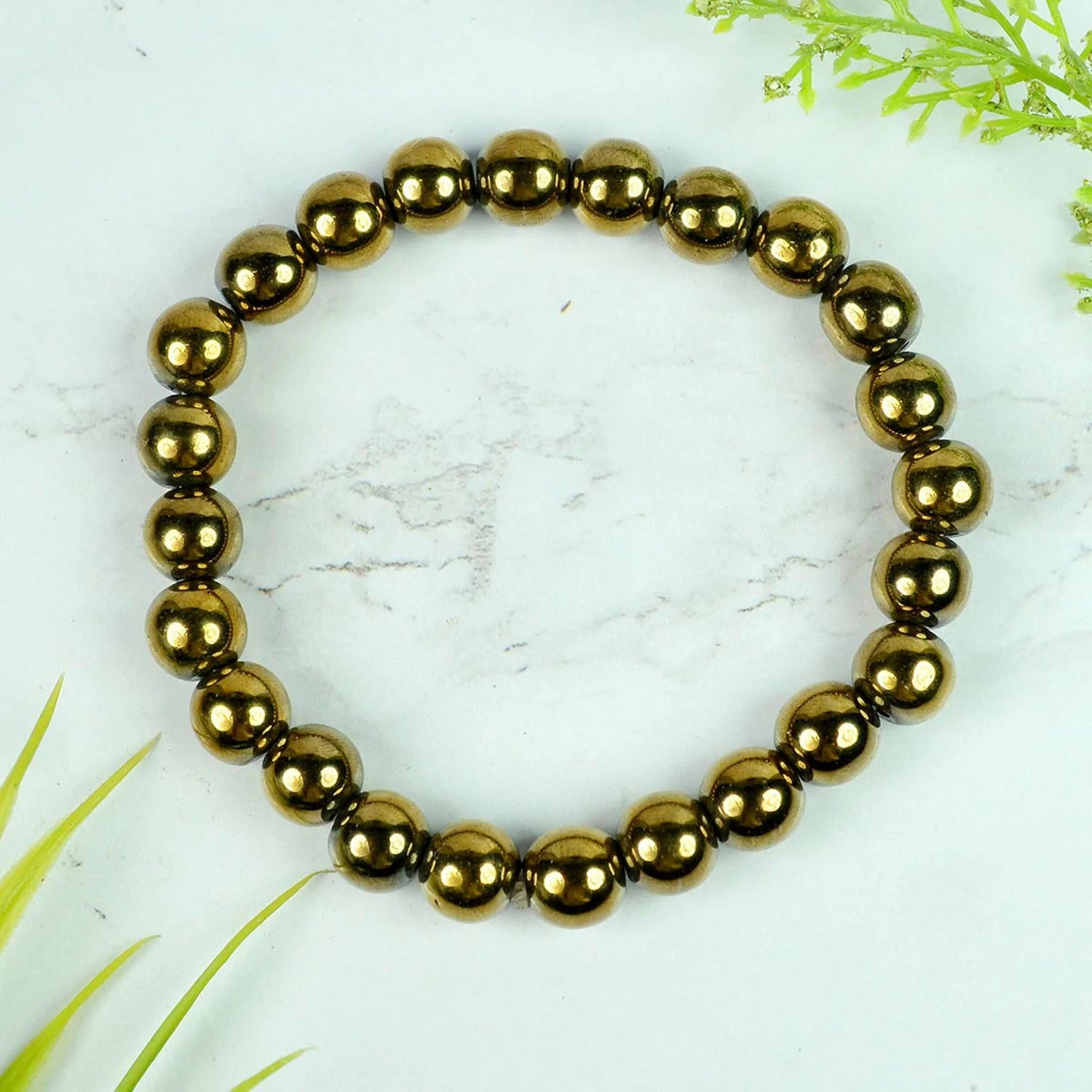Money Magnet Golden Hematite Unisex Bracelet