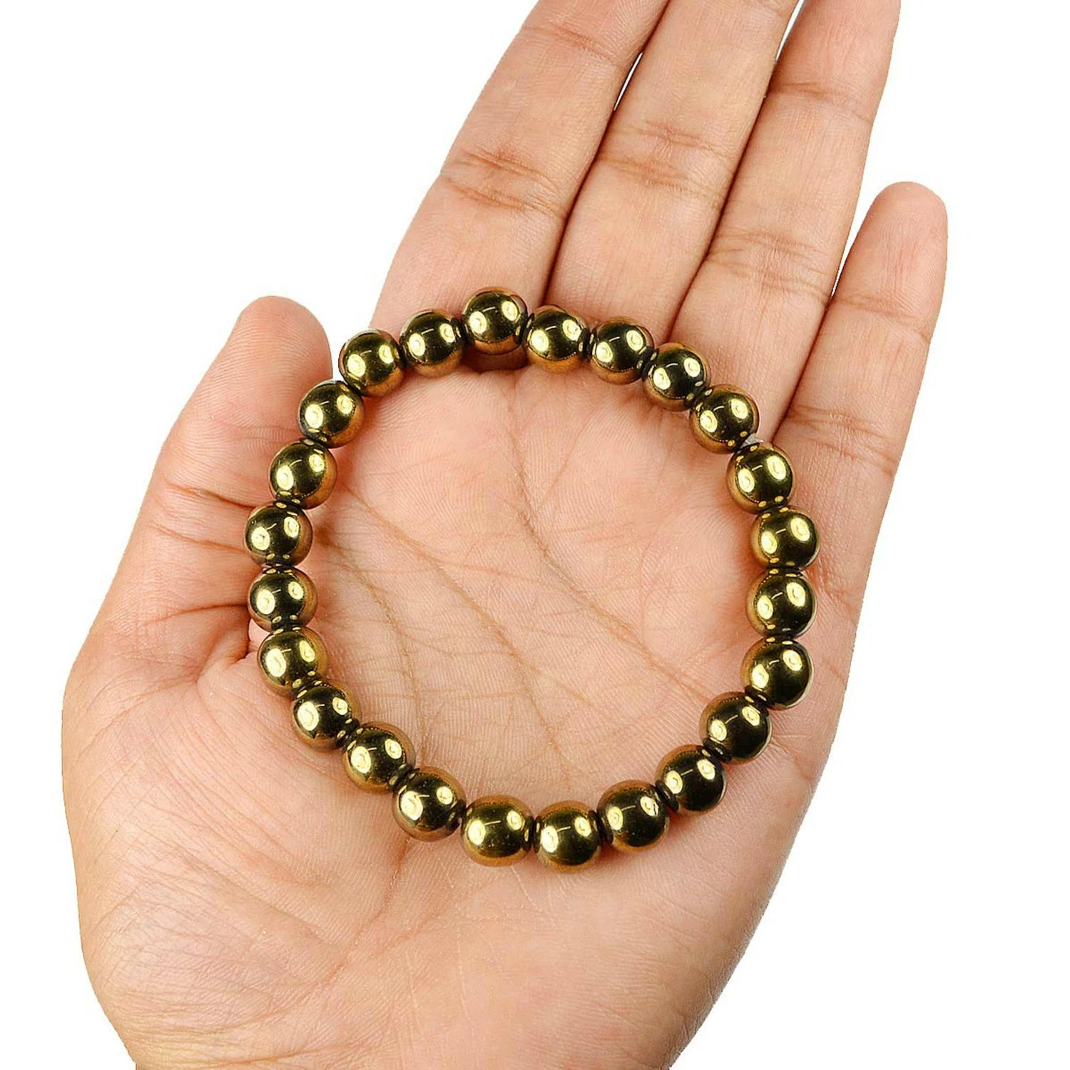 Money Magnet Golden Hematite Unisex Bracelet
