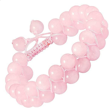 Natural Rose Quartz Premium Quality Adjustable Bracelet