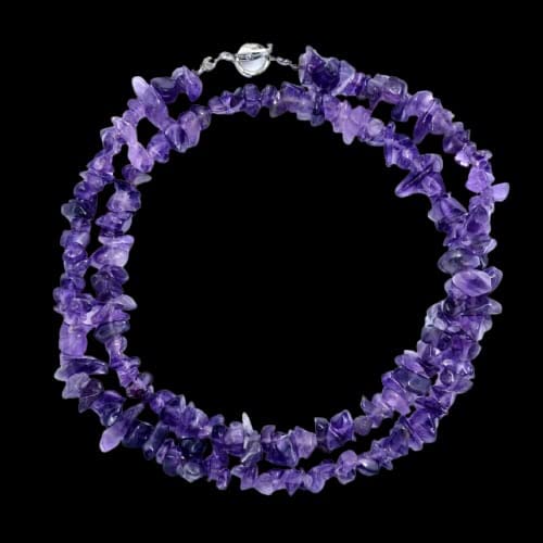 Natural Amethyst Chips Beads Necklace