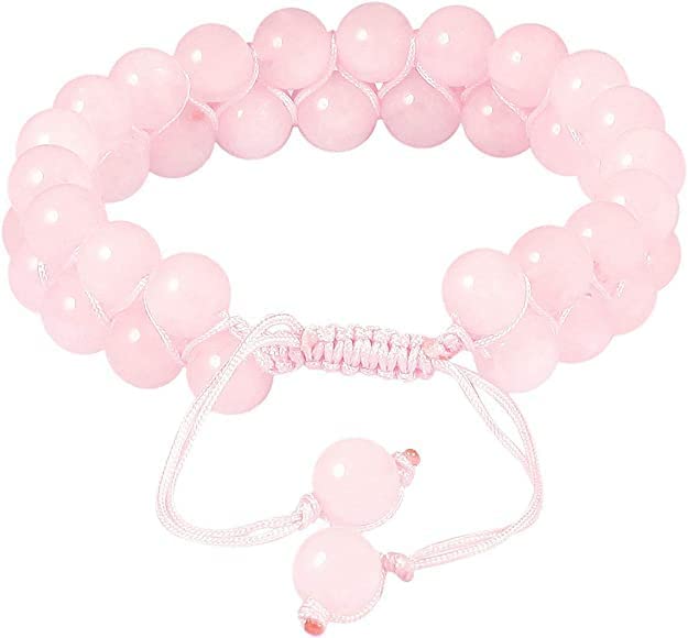 Natural Rose Quartz Premium Quality Adjustable Bracelet