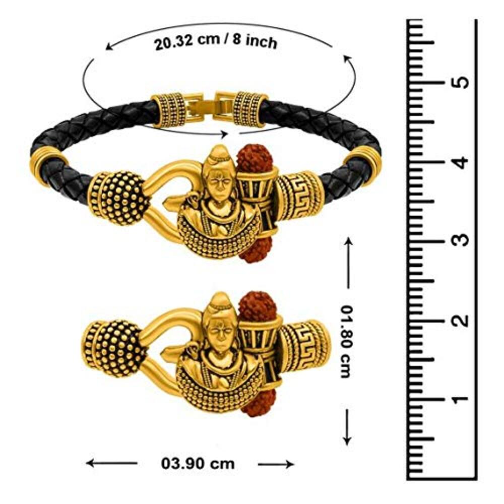 Golden Shiva Face Quality Ethnic Karah Bracelet