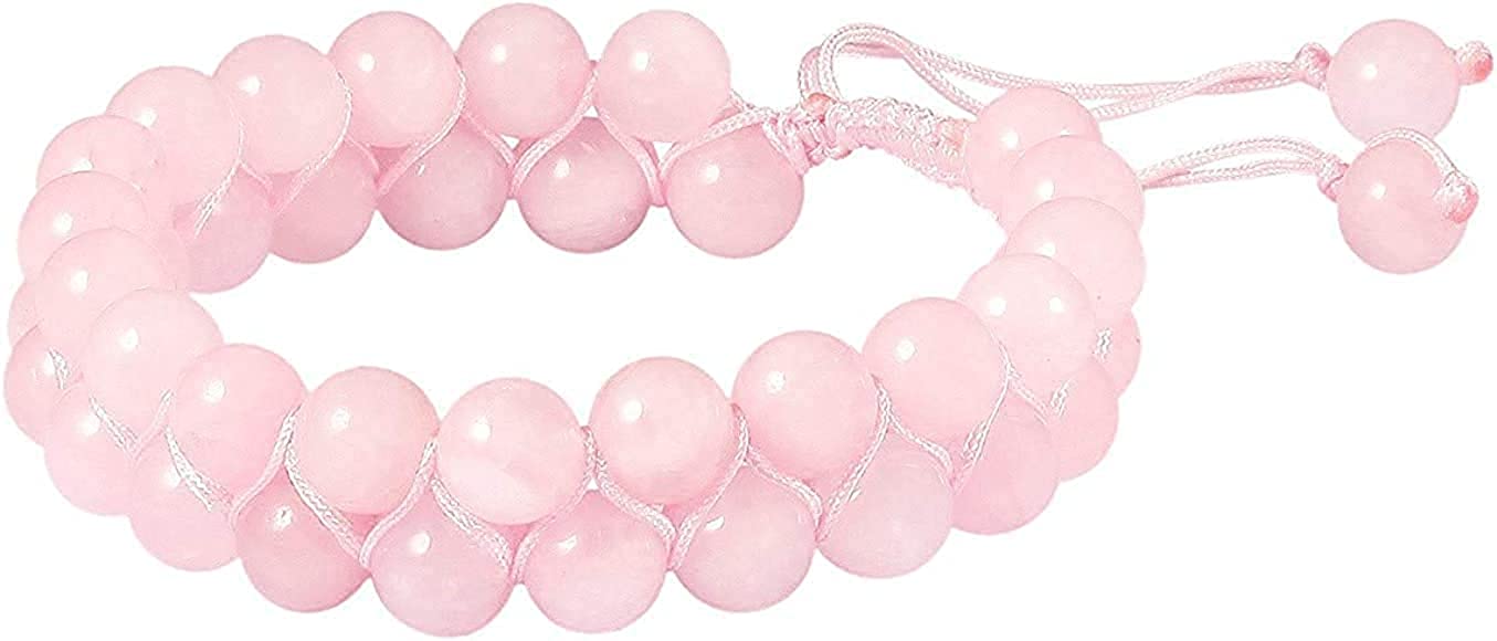 Natural Rose Quartz Premium Quality Adjustable Bracelet