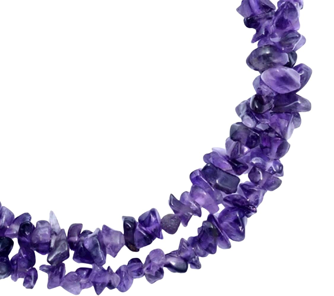 Natural Amethyst Chips Beads Necklace