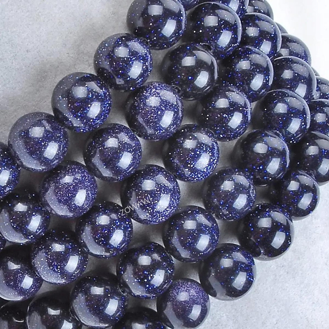 Natural Blue Sand Stone Crystal Unisex Bracelet