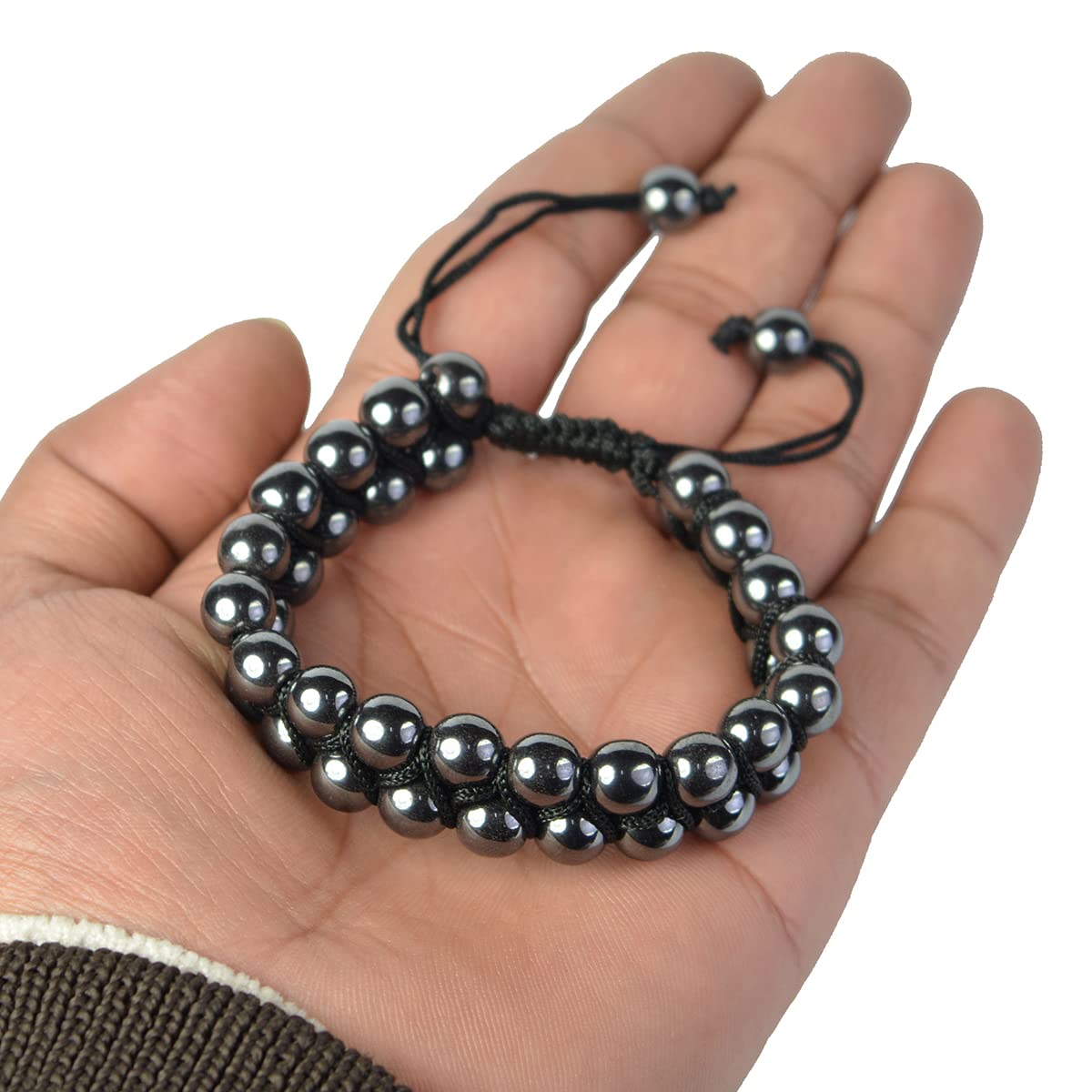 Natural Premium Quality Hematite Adjustable Bracelet