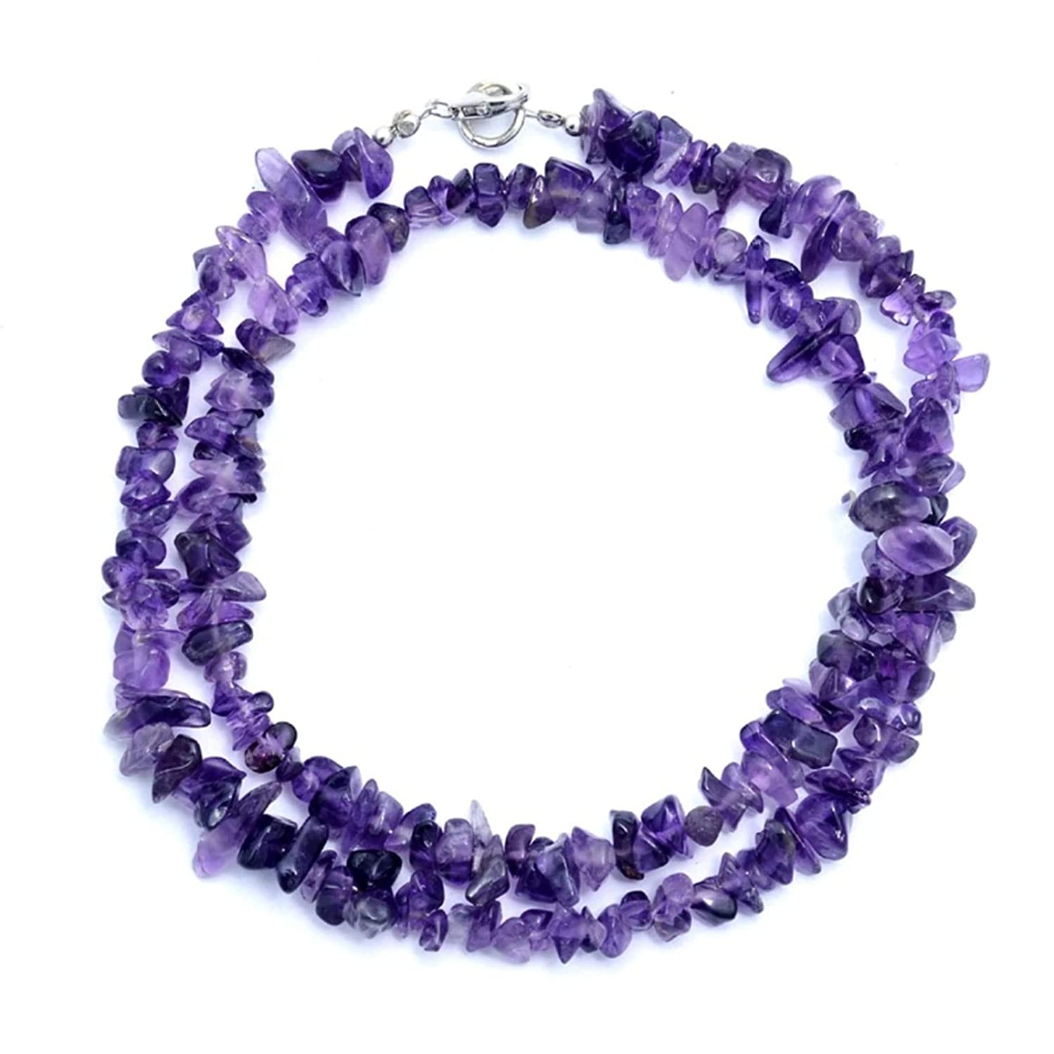 Natural Amethyst Chips Beads Necklace