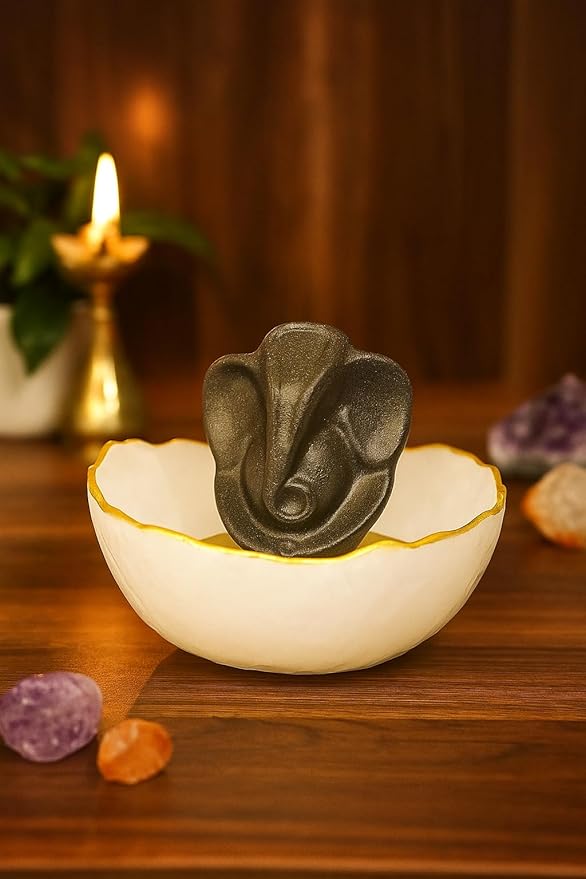 Siddh Energized Money Bowl With Pyrite Ganesha
