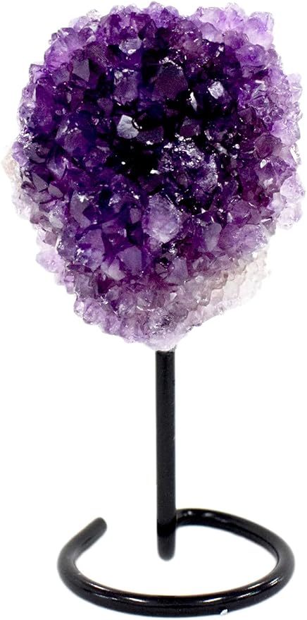 Energized Natural Amethyst Cluster Stand From Uruguay