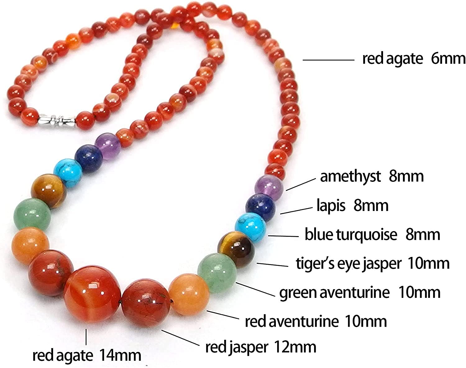 7 Chakra Stones beads Necklace