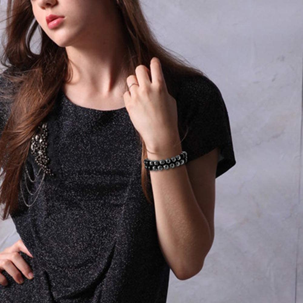 Natural Hematite Black Matte Premium Quality Bracelet 8mm Beads Size