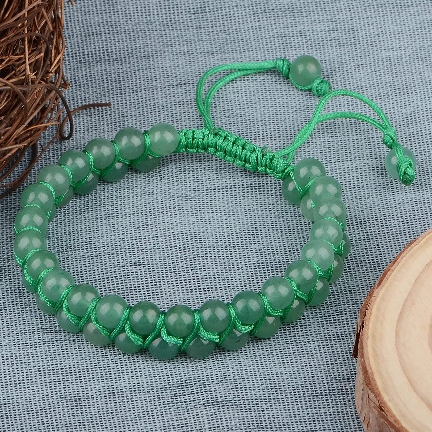 Natural Green Aventurine Premium Quality Bracelet 6mm Beads Size