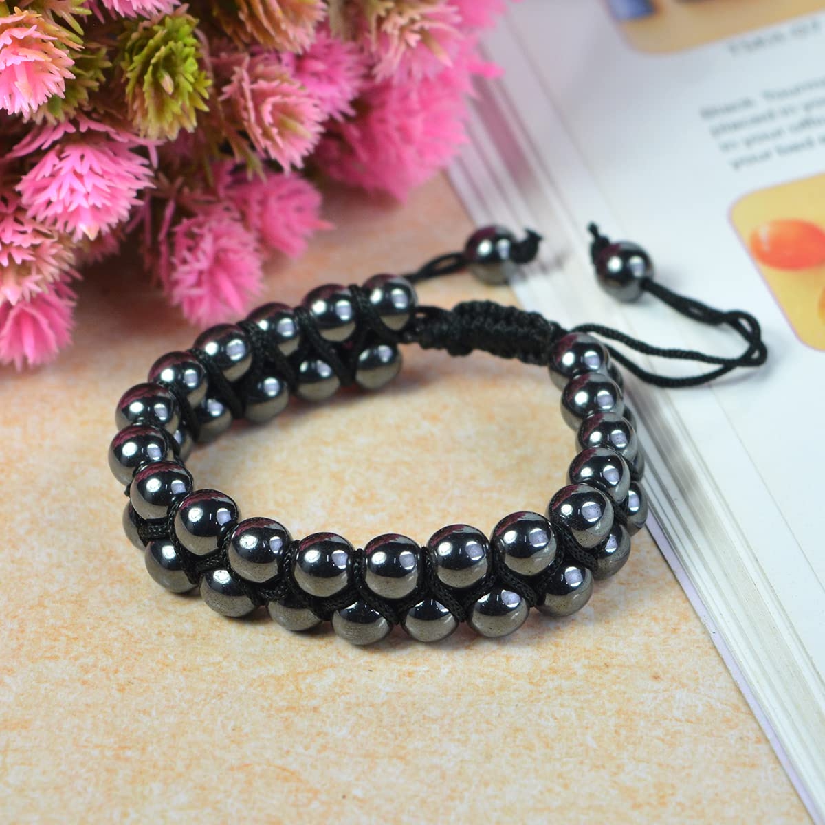 Natural Premium Quality Hematite Adjustable Bracelet