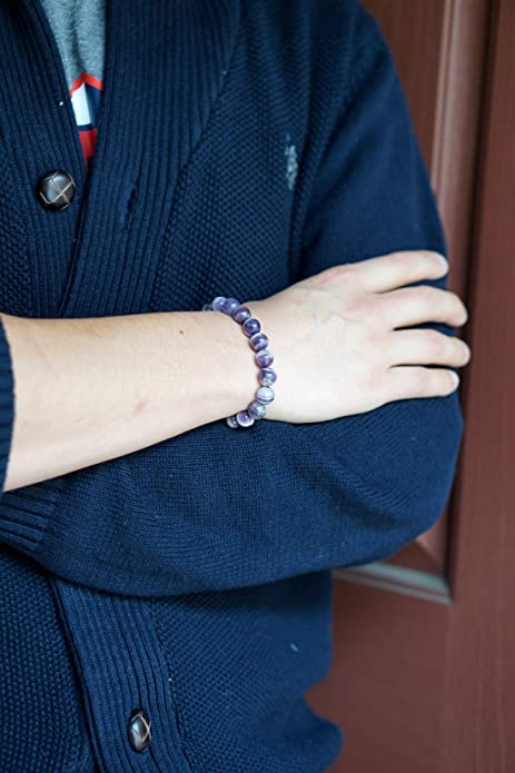 Natural Amethyst Premium Quality 10mm Beads Size Bracelet