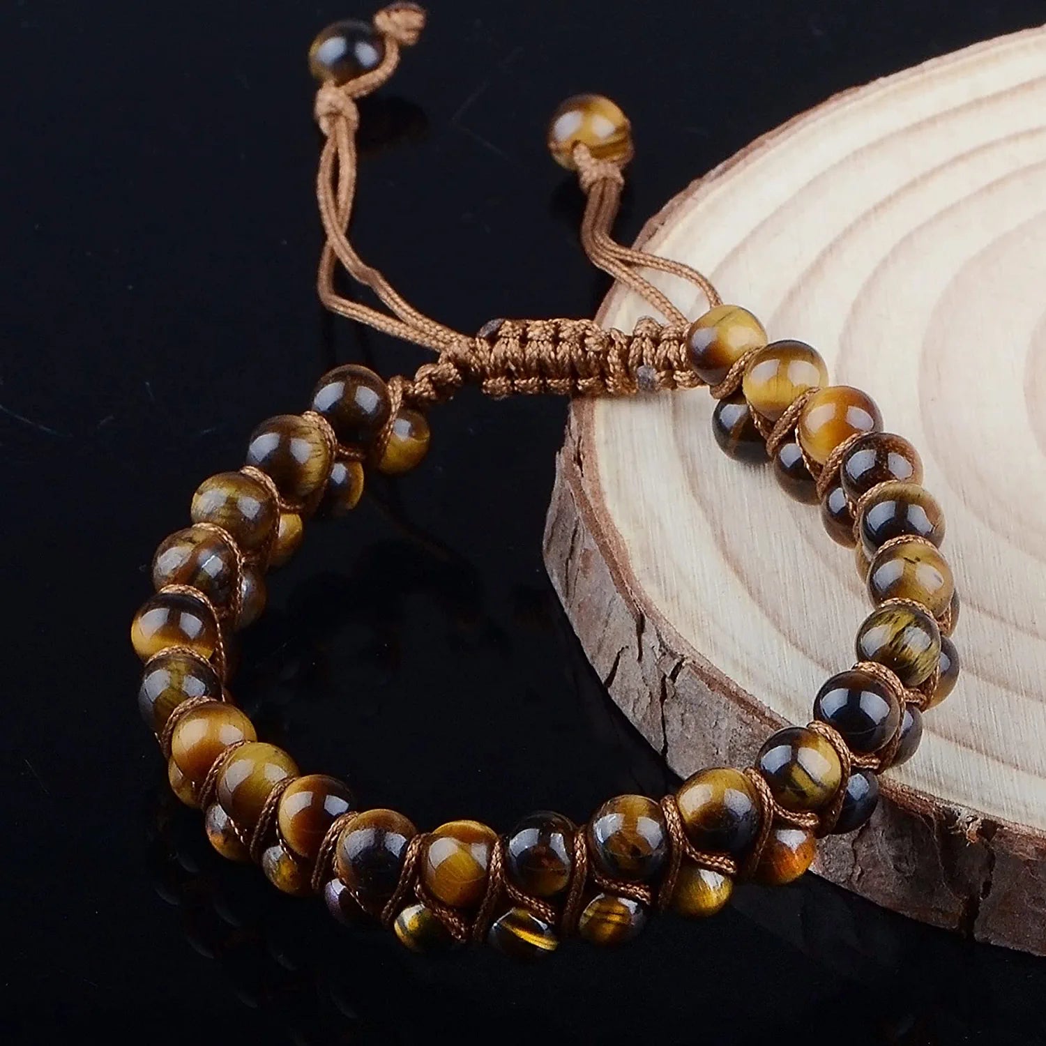 Natural Tiger Eye Premium Unisex Bracelet 6mm Beads Size