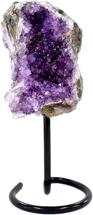 Energized Natural Amethyst Cluster Stand From Uruguay