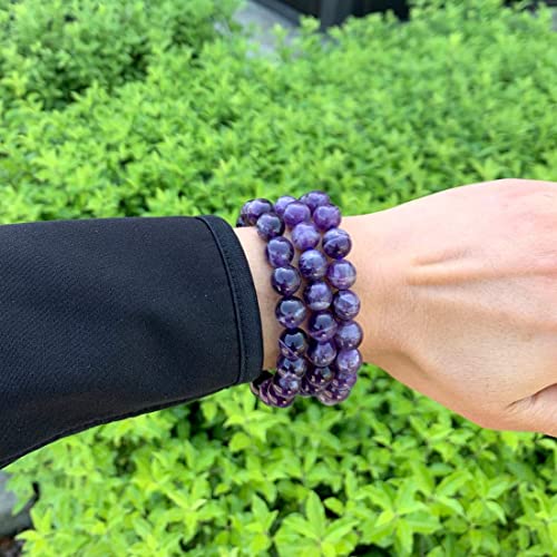 Natural Amethyst Premium Quality 10mm Beads Size Bracelet
