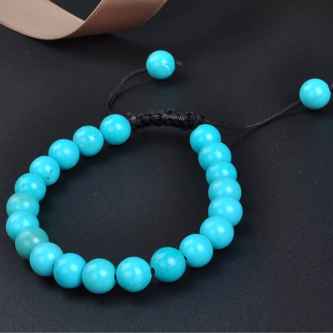 Natural IRani (Firoza) Turquoise Unisex Adjustable Bracelet