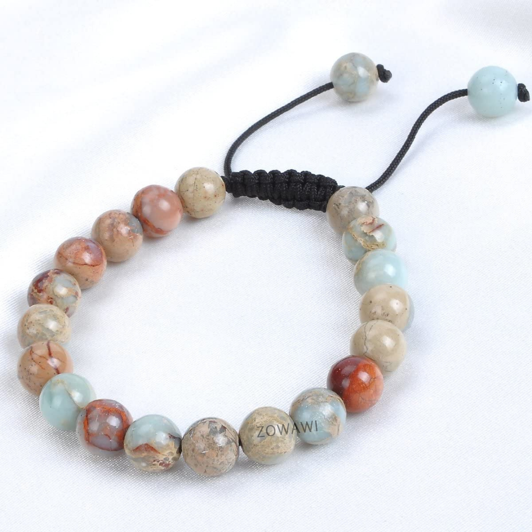 Natural Imperian Jasper Unisex Bracelet
