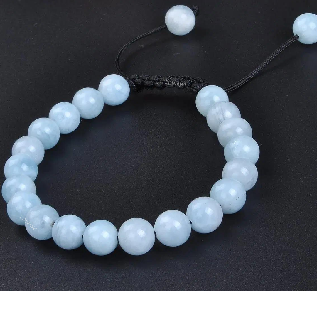 Natural Aquamarine Unisex Bracelet