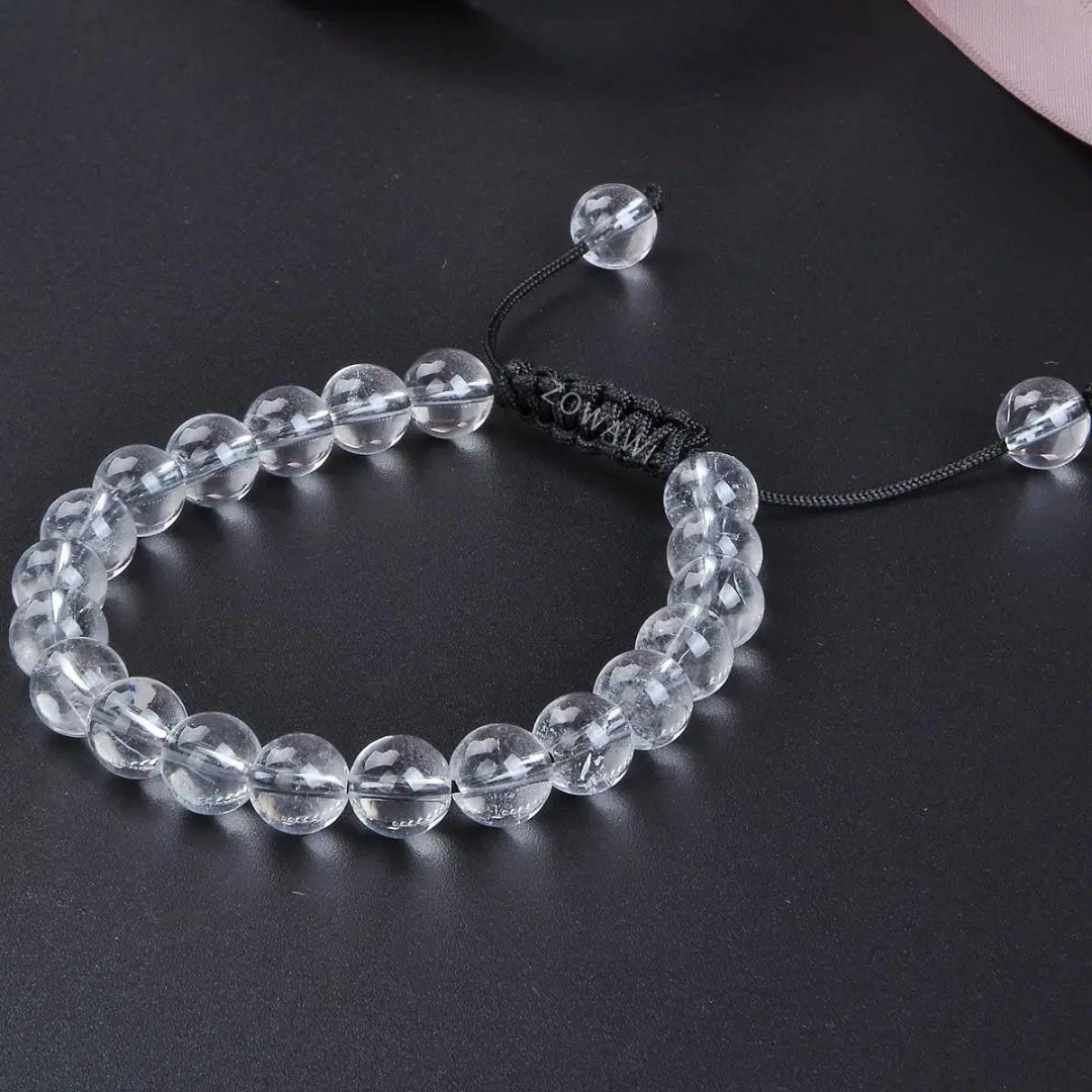Natural Clear Quartz (crystal , Sphatic) Unisex Bracelet