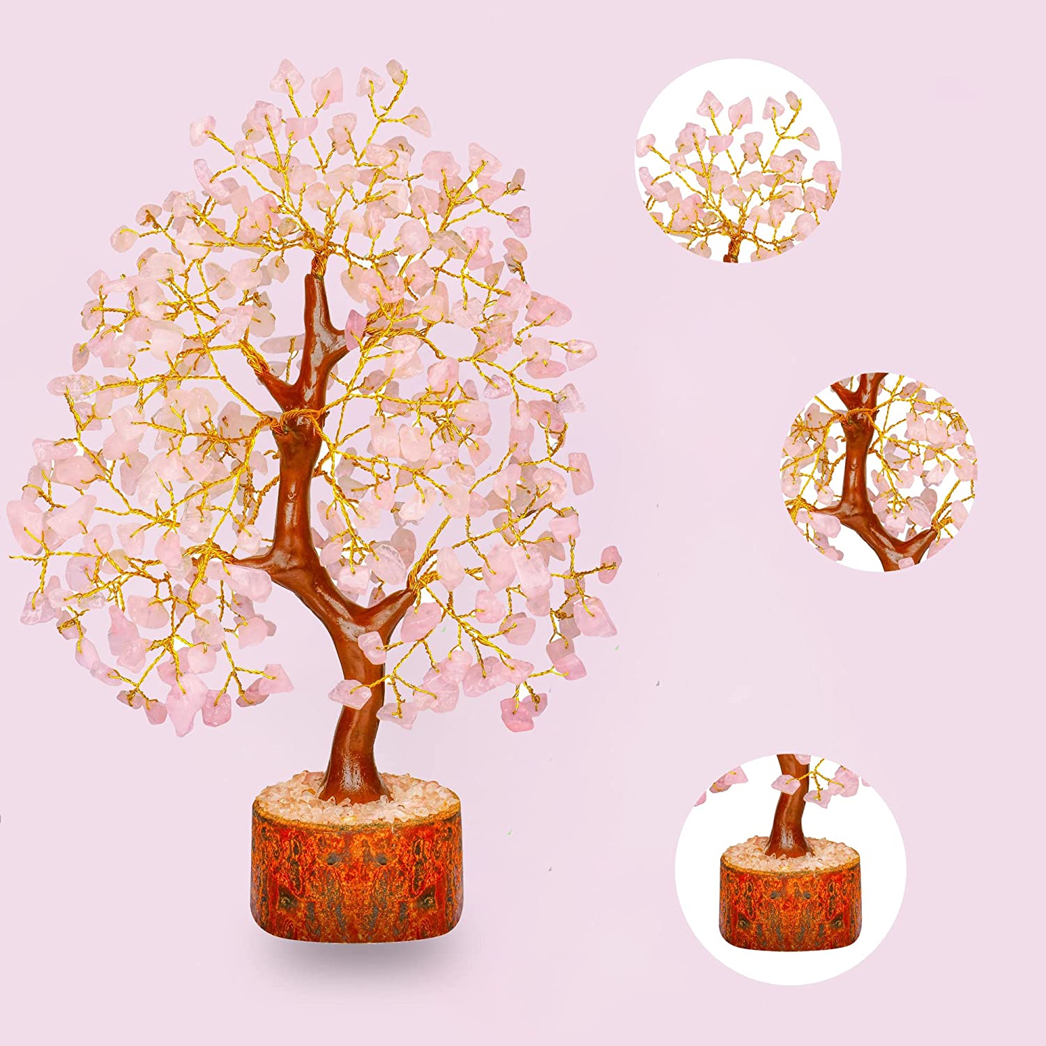 Natural Rose Quartz Tree 300 Beads