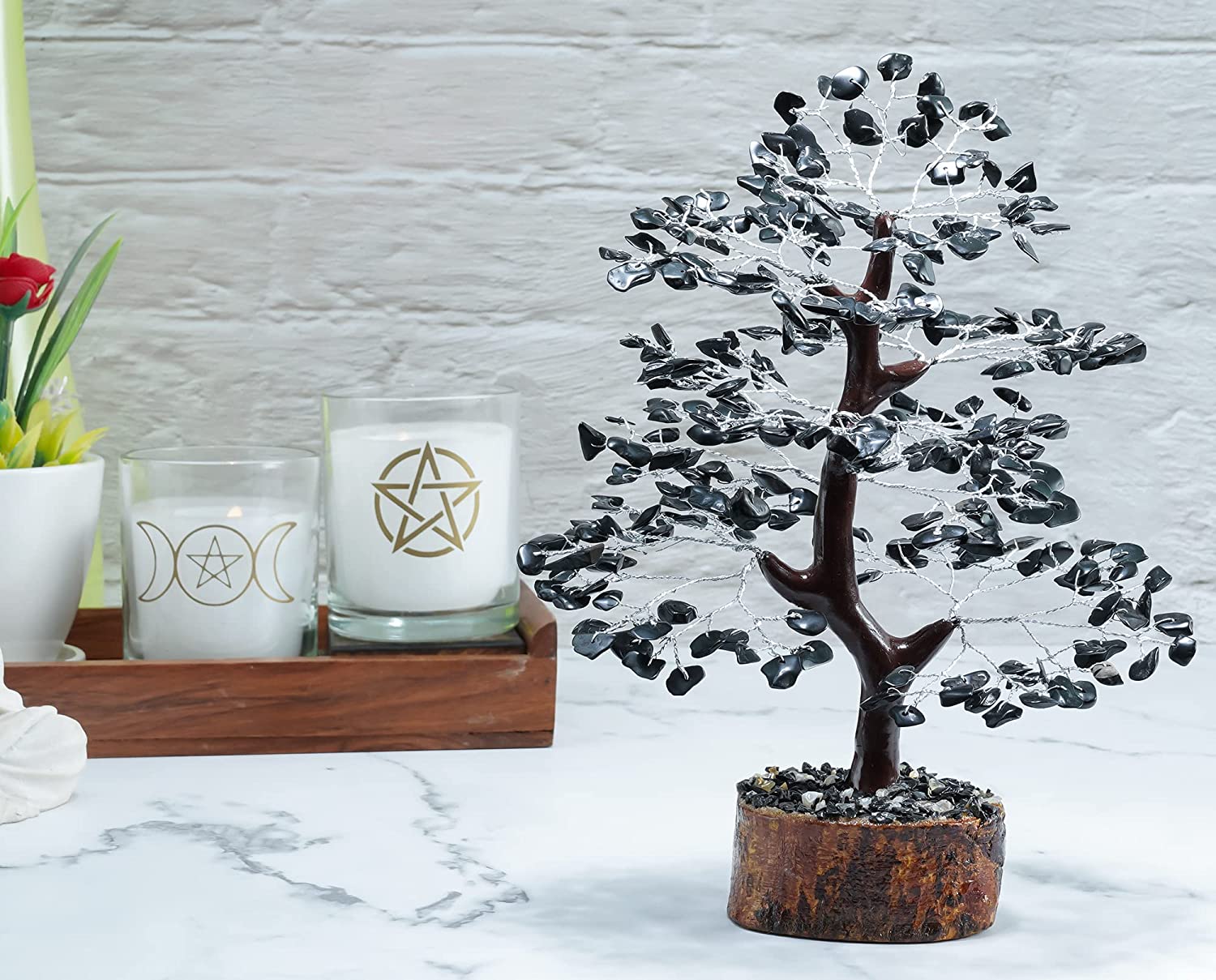 Black Tourmaline 300 Beads Tree