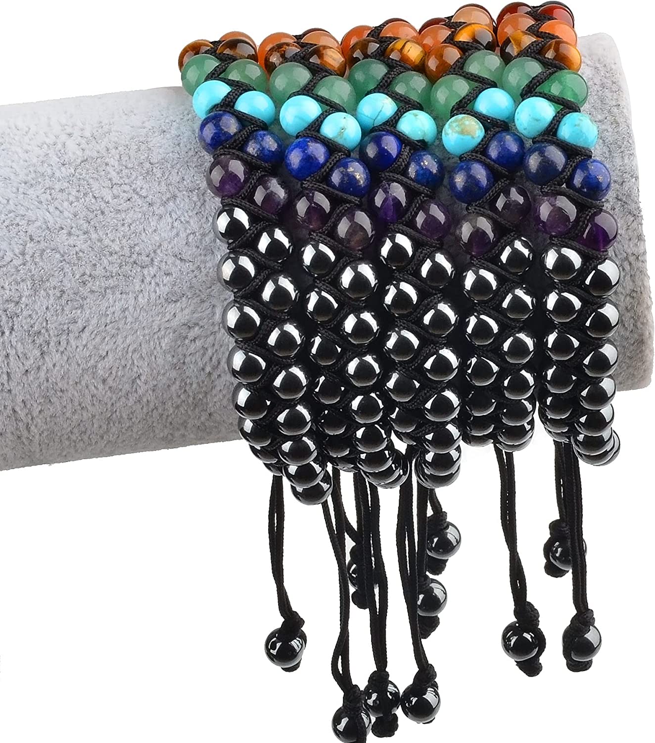Premium Hematite 7 Chakra Double Layer Bracelet