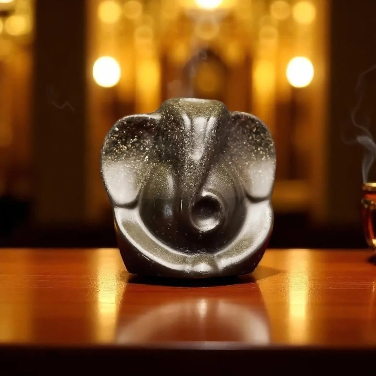 Energized Siddh Pyrite Ganesha Idol