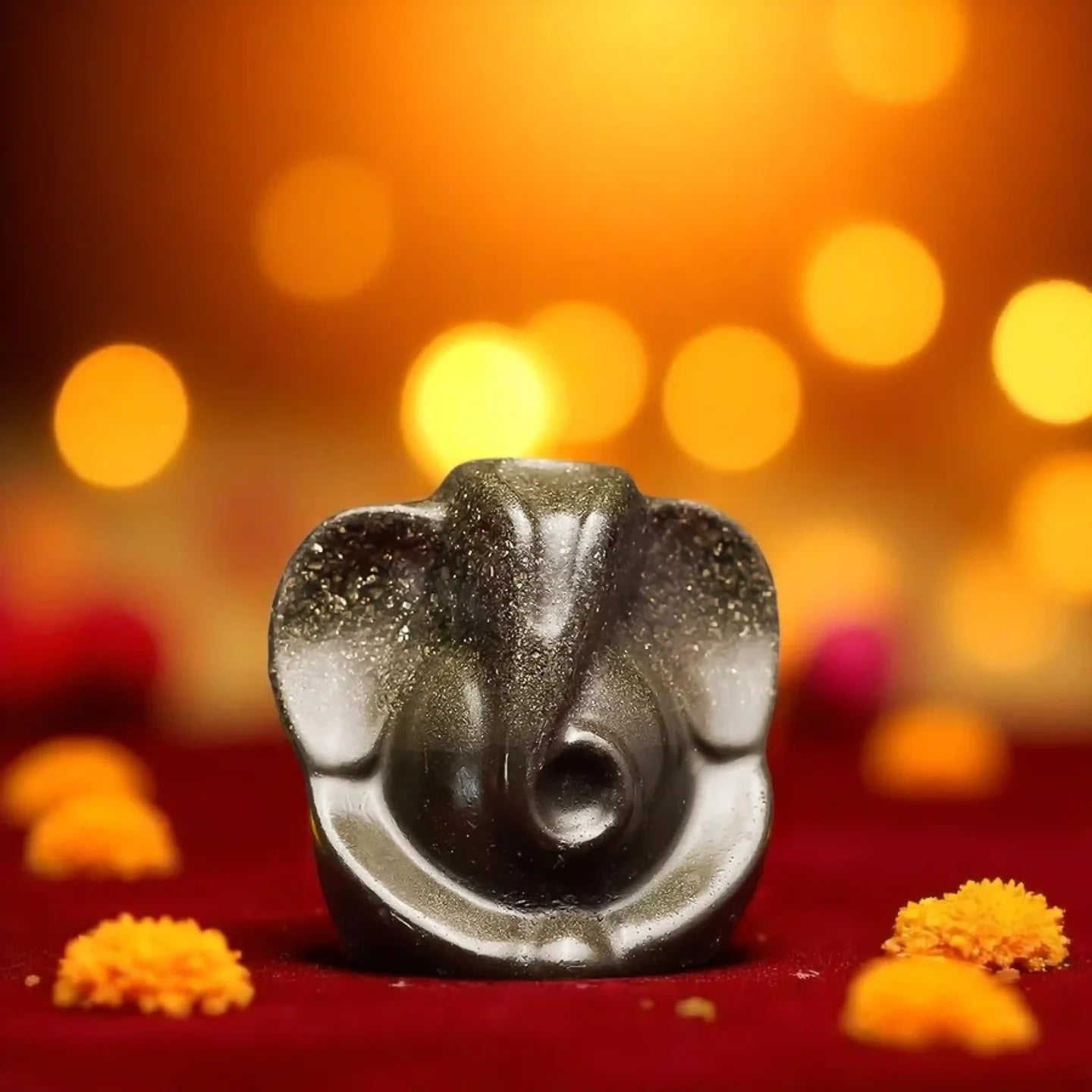 Energized Siddh Pyrite Ganesha Idol
