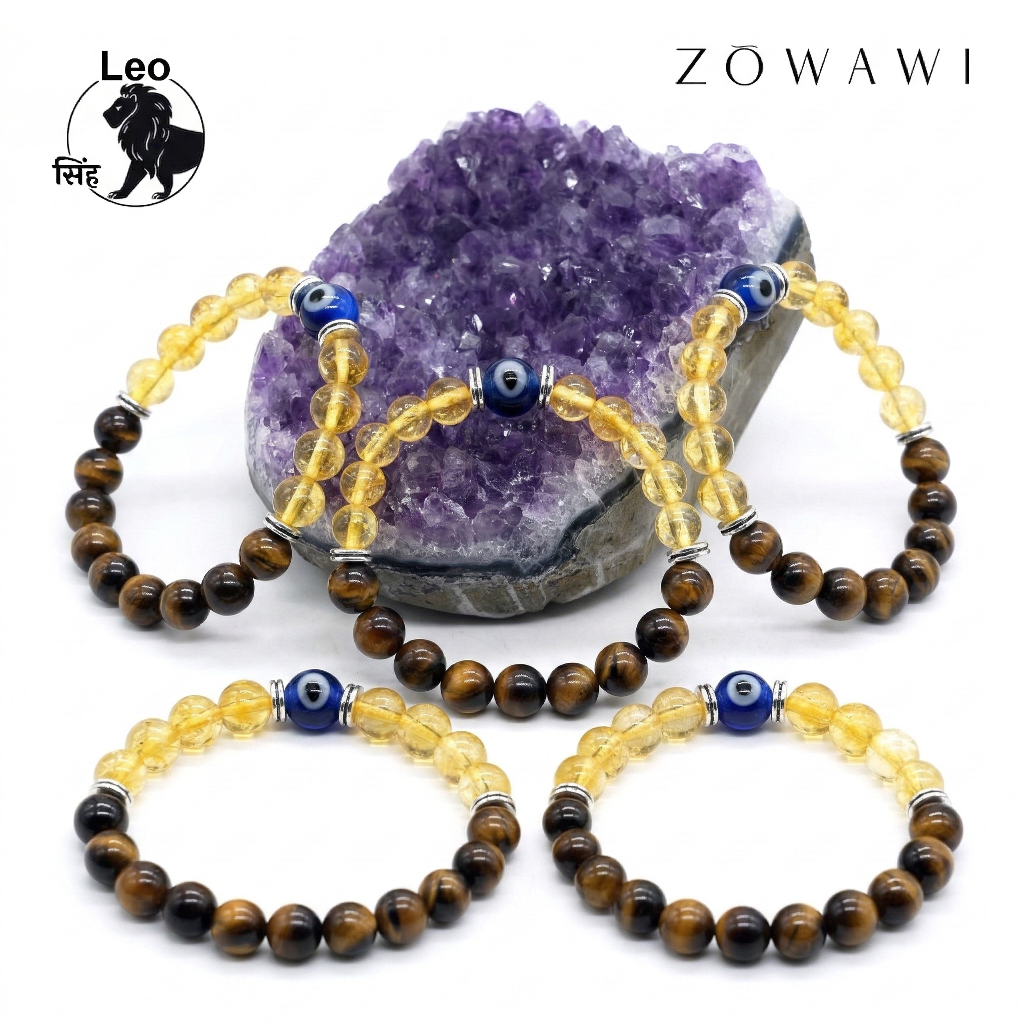 Leo Zodiac Sign ( Sinh Rashi Bracelet ) ( 5 pcs combo )