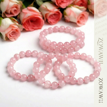 Rose Quartz Bracelet 5pcs Combo 8mm Beads Size