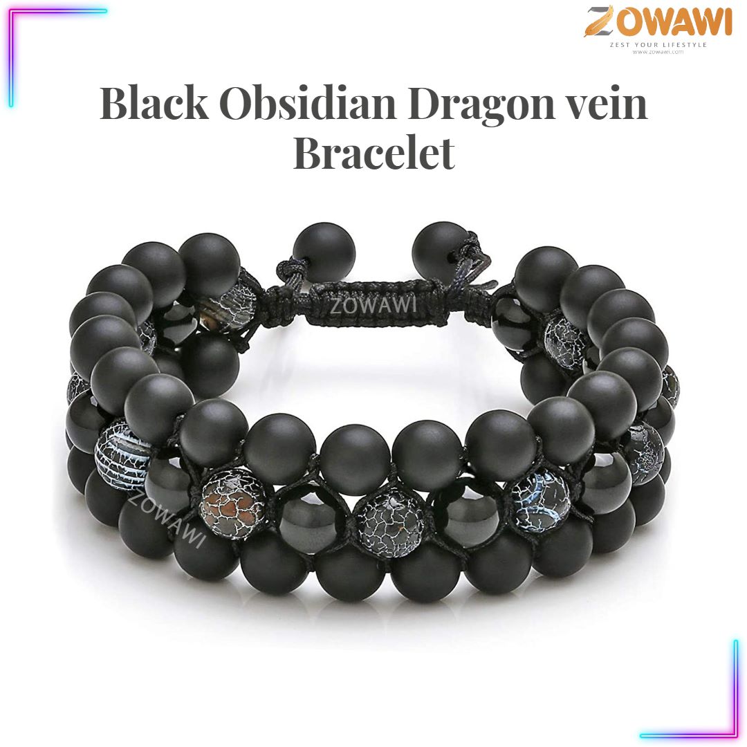 Black Obsidian Dragon vein Combination Bracelet
