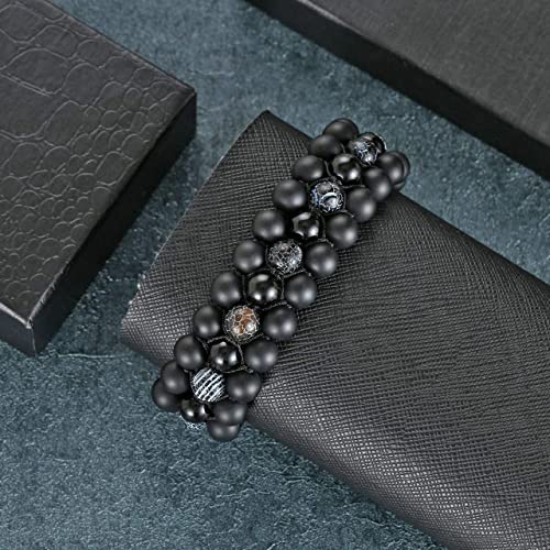 Black Obsidian Dragon vein Combination Bracelet