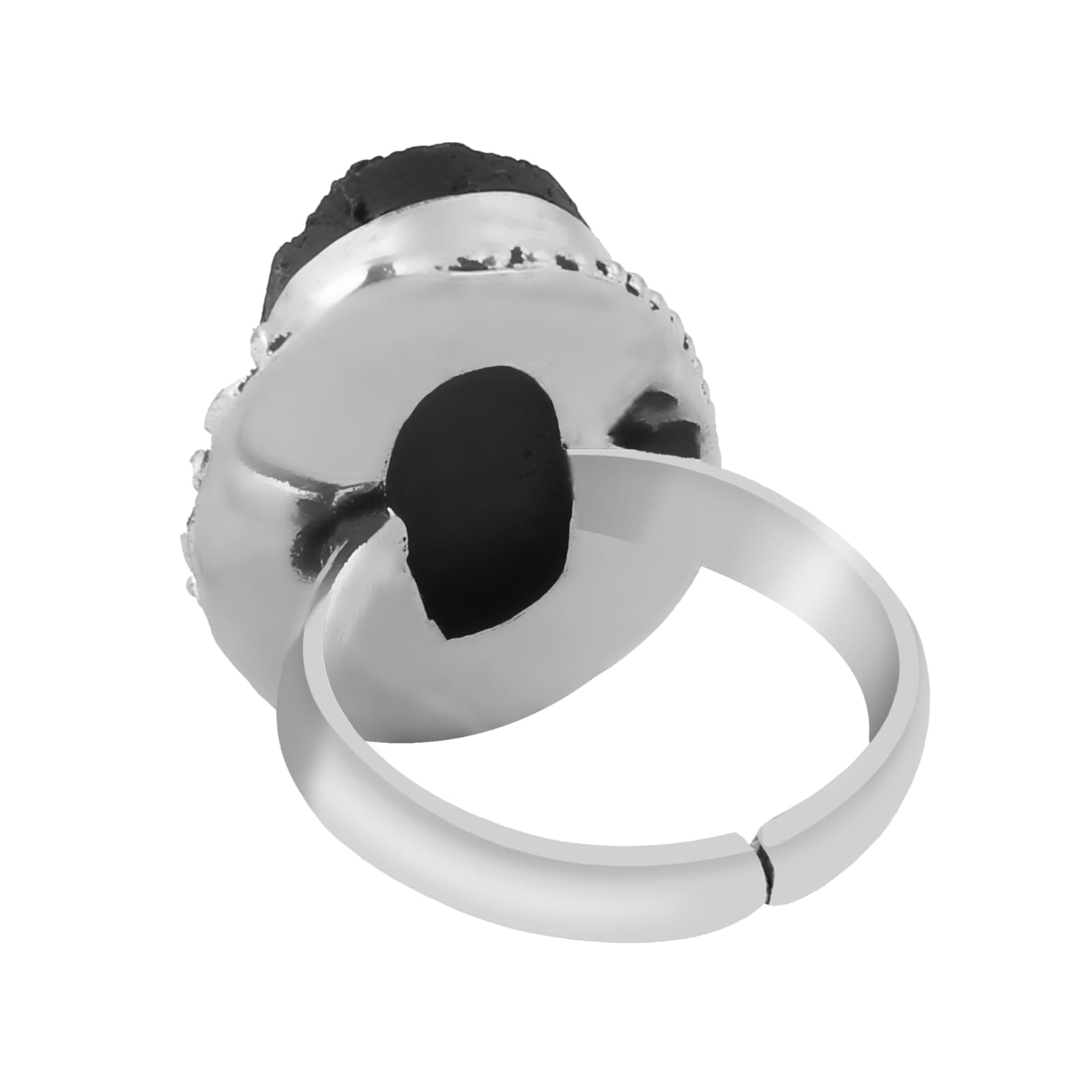 Black Tourmaline Adjustable Ring