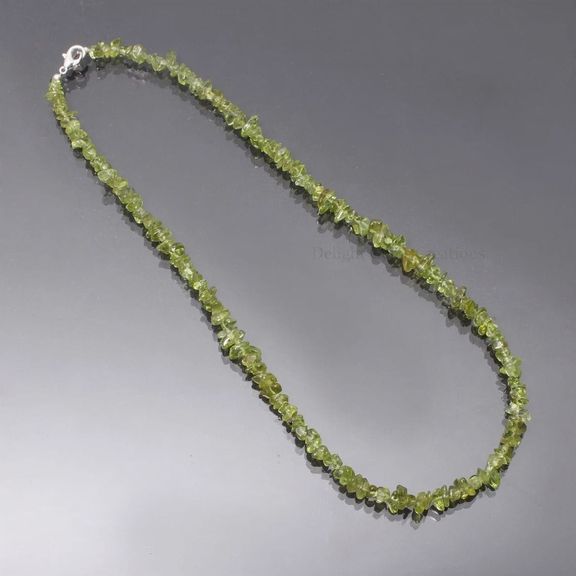 Natural Peridot Chips Necklace