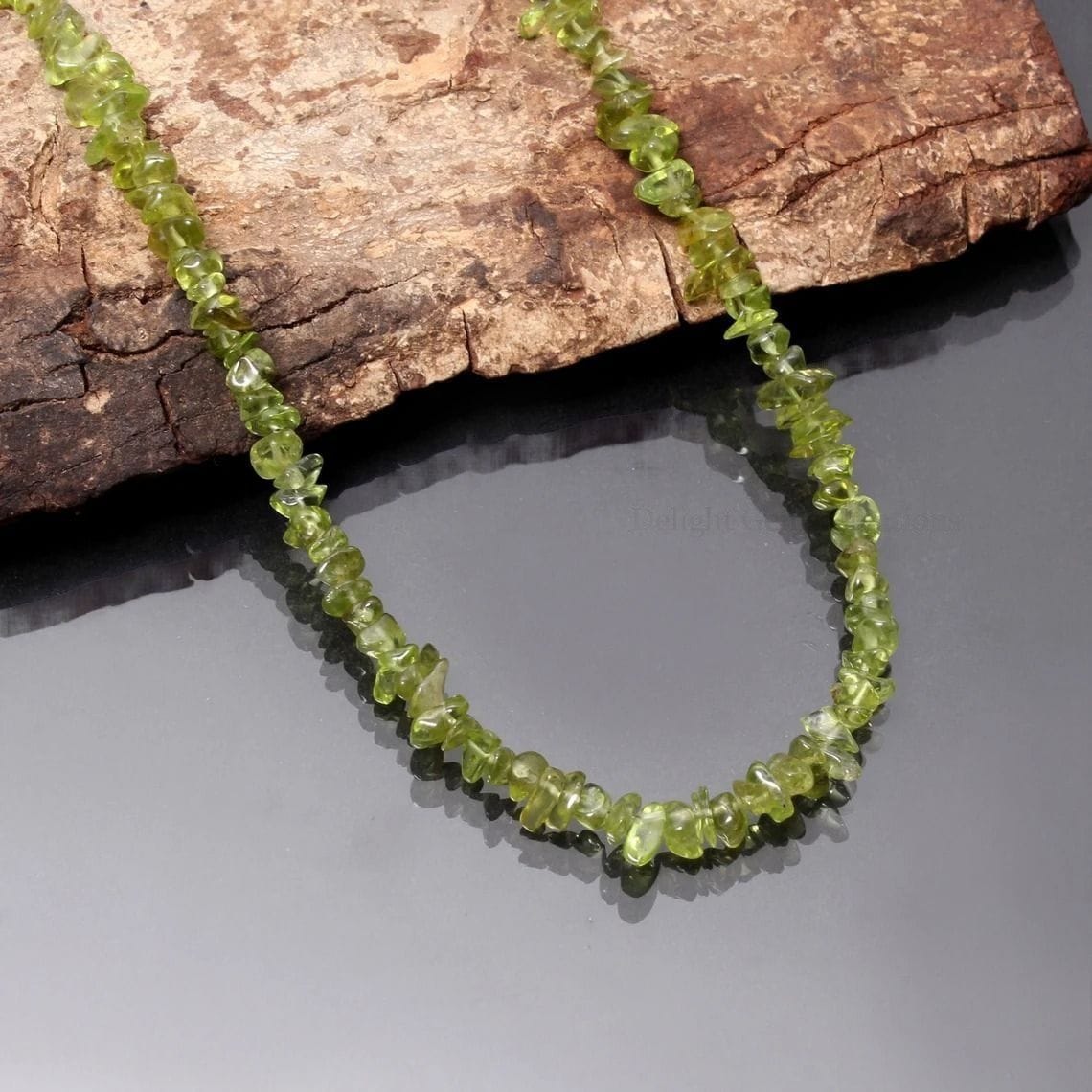 Natural Peridot Chips Necklace