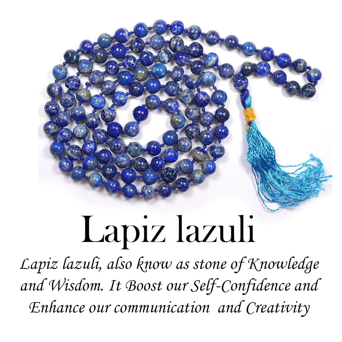 Natural Lapis Lazuli 6mm Mala 108 Beads