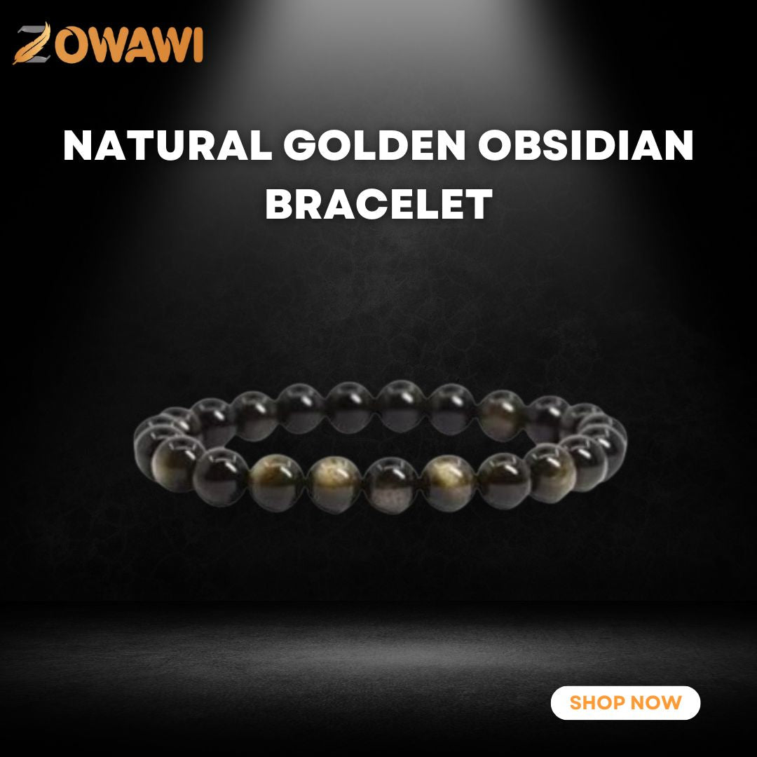 Natural Golden Obsidian Bracelet